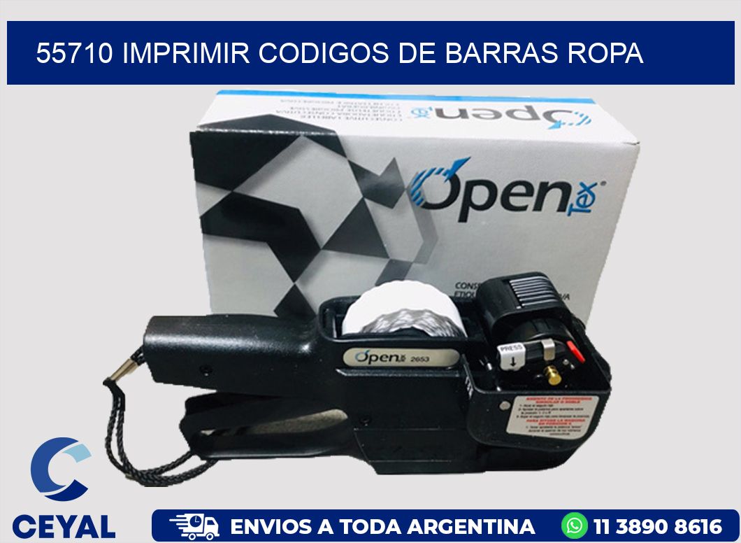 55710 IMPRIMIR CODIGOS DE BARRAS ROPA