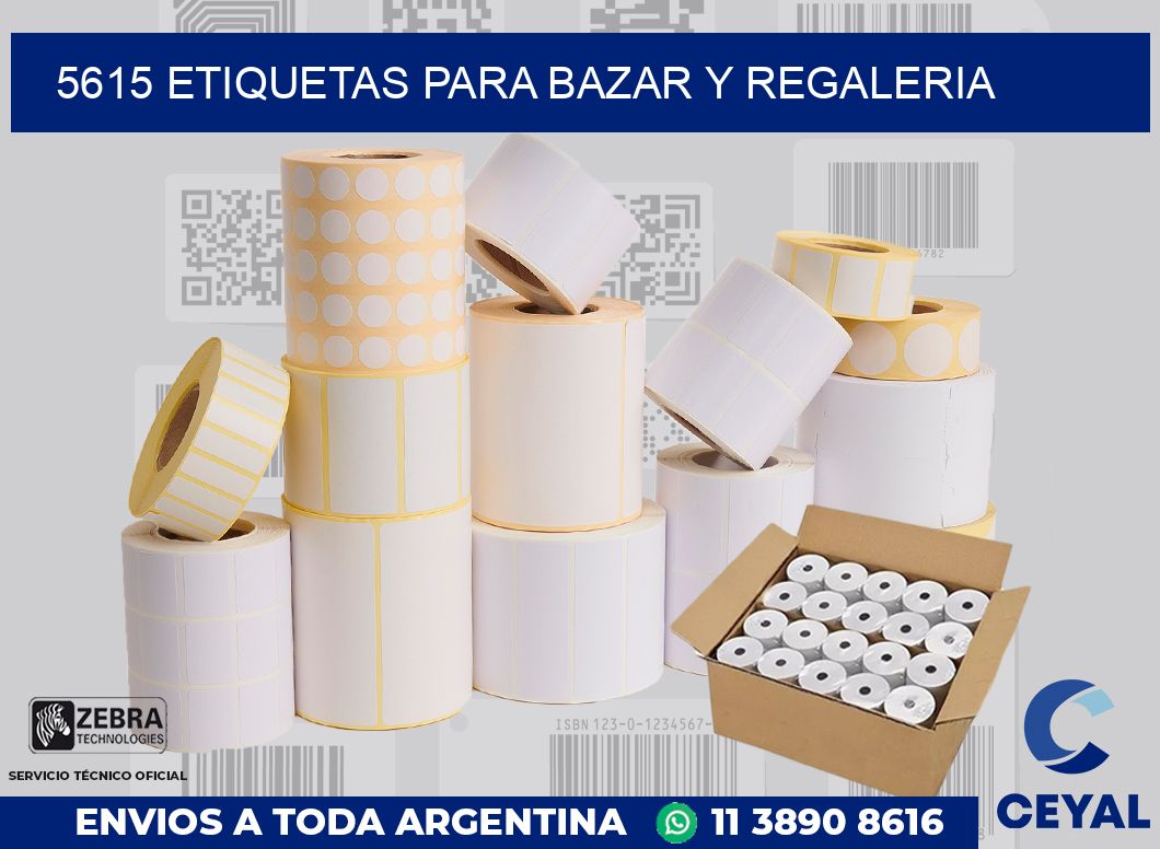 5615 ETIQUETAS PARA BAZAR Y REGALERIA