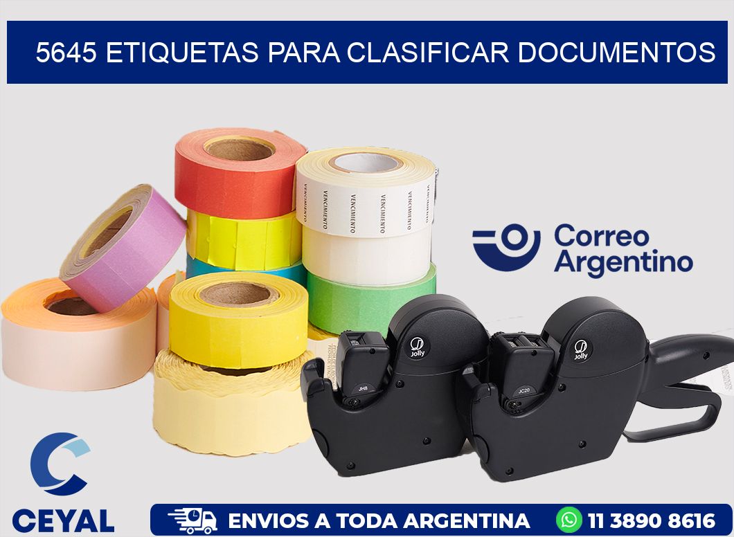 5645 ETIQUETAS PARA CLASIFICAR DOCUMENTOS