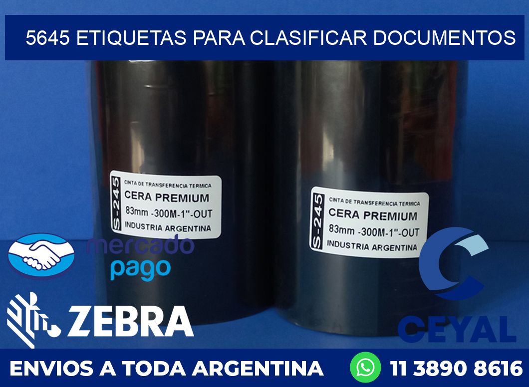 5645 ETIQUETAS PARA CLASIFICAR DOCUMENTOS