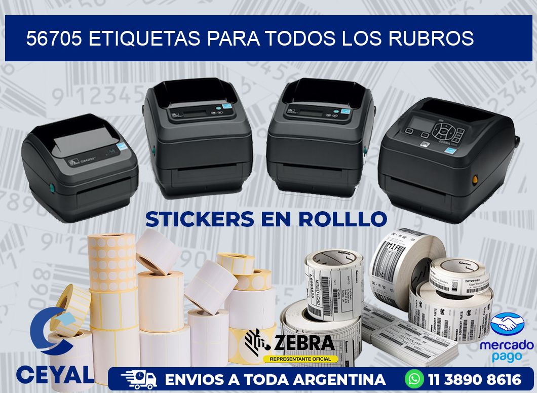 56705 ETIQUETAS PARA TODOS LOS RUBROS