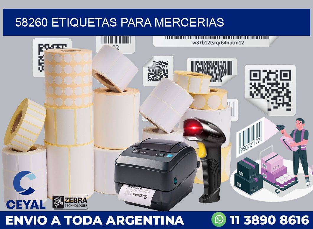 58260 ETIQUETAS PARA MERCERIAS
