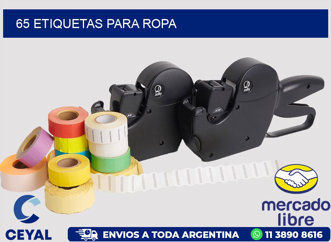 65 ETIQUETAS PARA ROPA