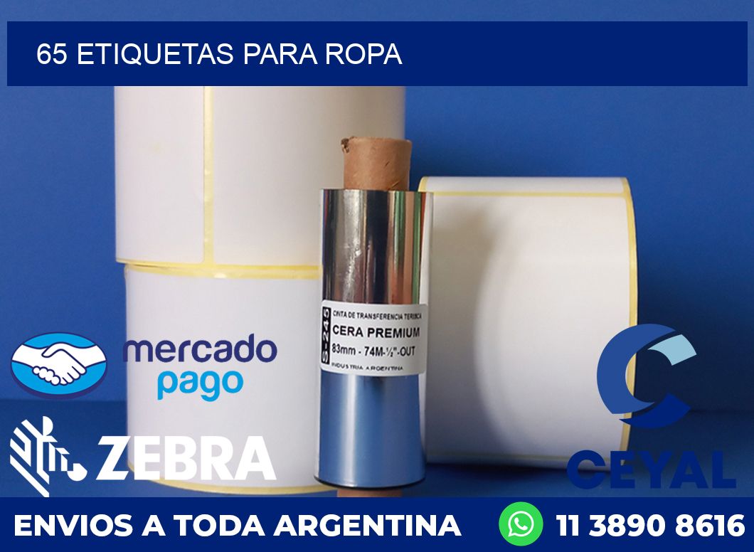 65 ETIQUETAS PARA ROPA