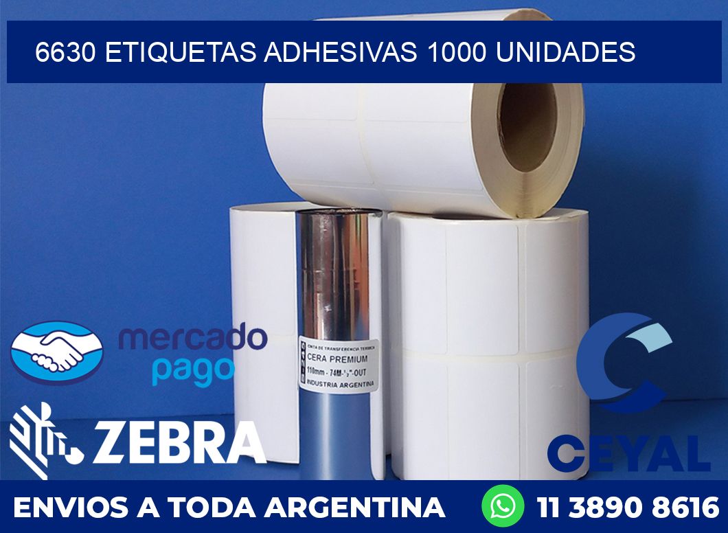 6630 ETIQUETAS ADHESIVAS 1000 UNIDADES