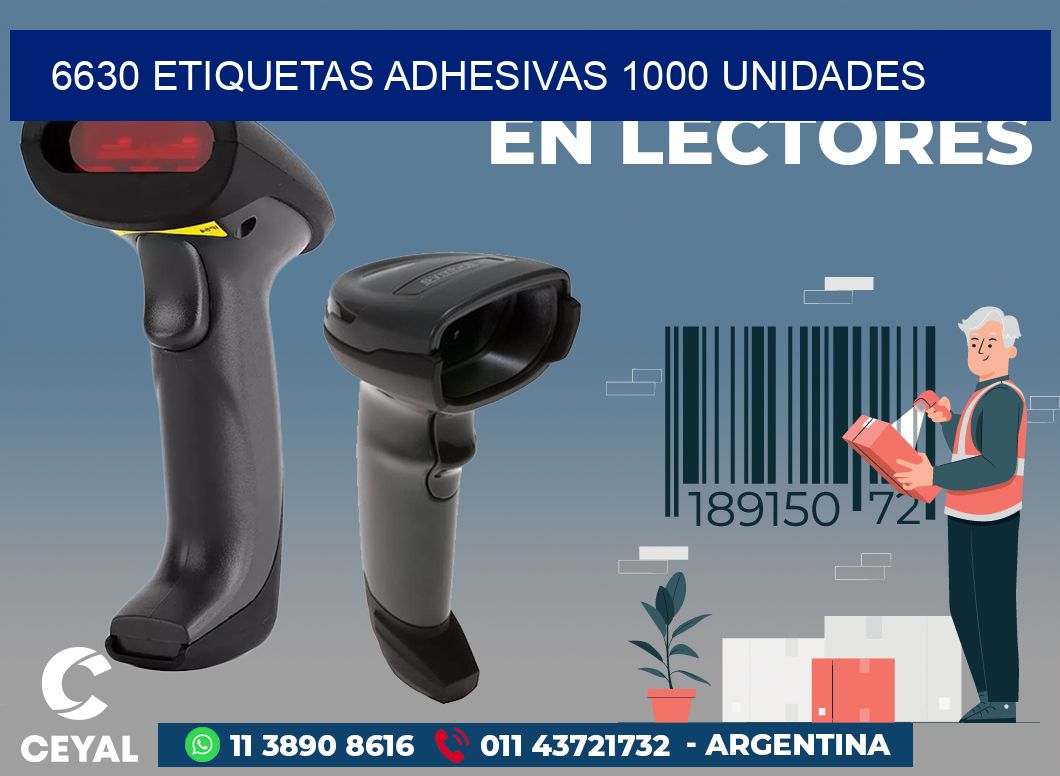 6630 ETIQUETAS ADHESIVAS 1000 UNIDADES