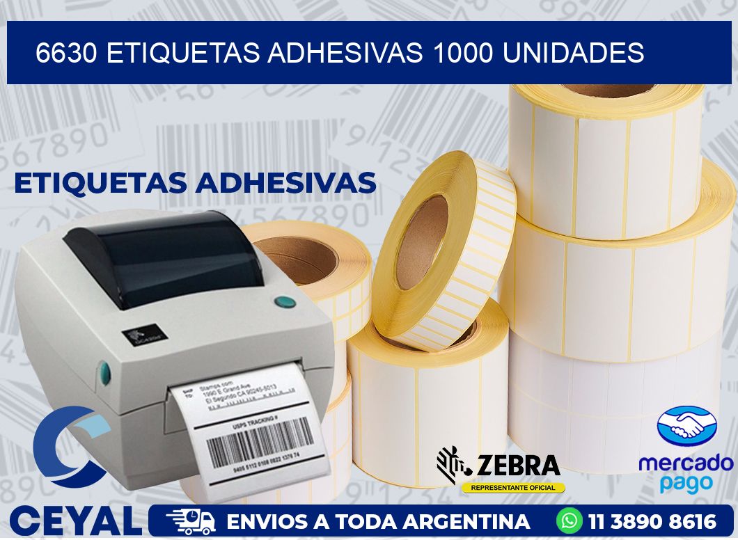 6630 ETIQUETAS ADHESIVAS 1000 UNIDADES