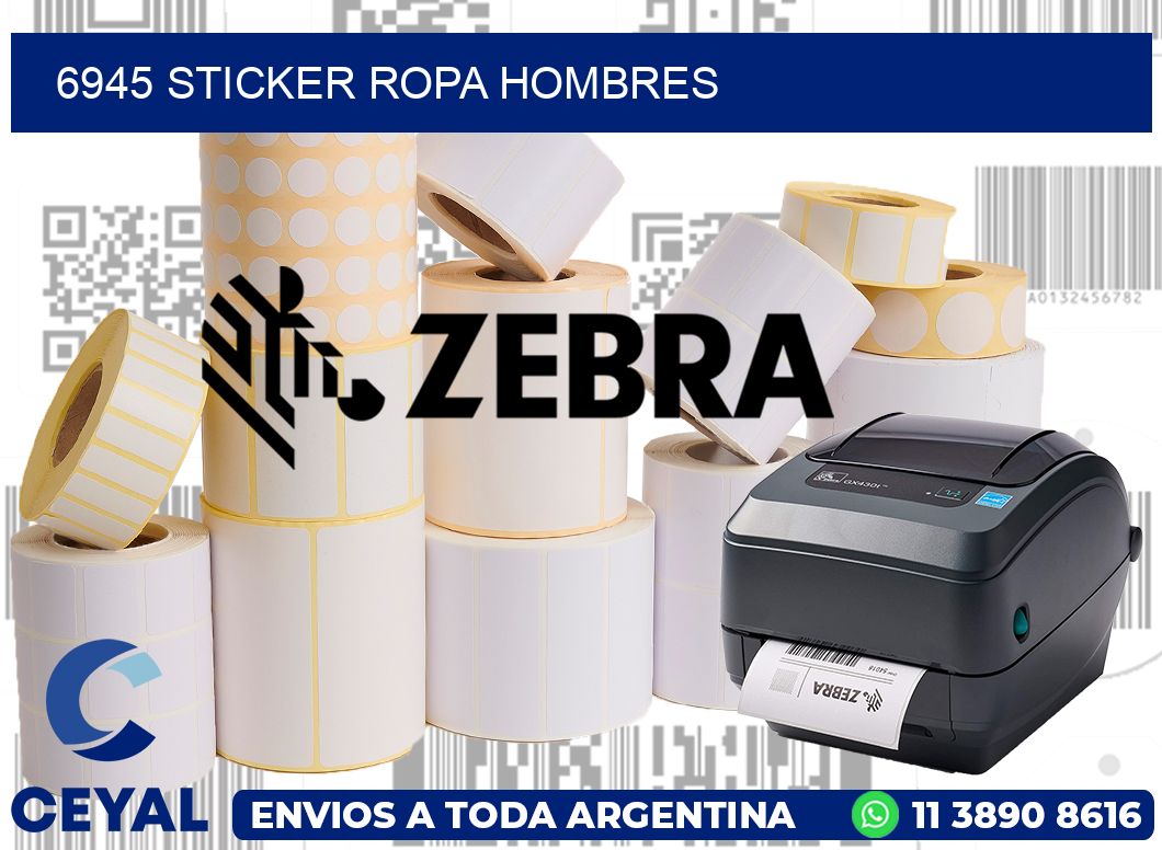 6945 STICKER ROPA HOMBRES