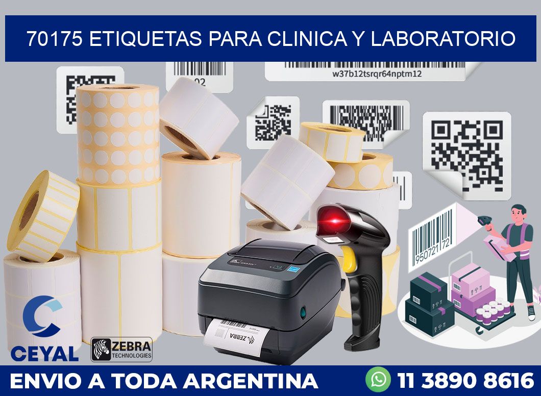 70175 ETIQUETAS PARA CLINICA Y LABORATORIO