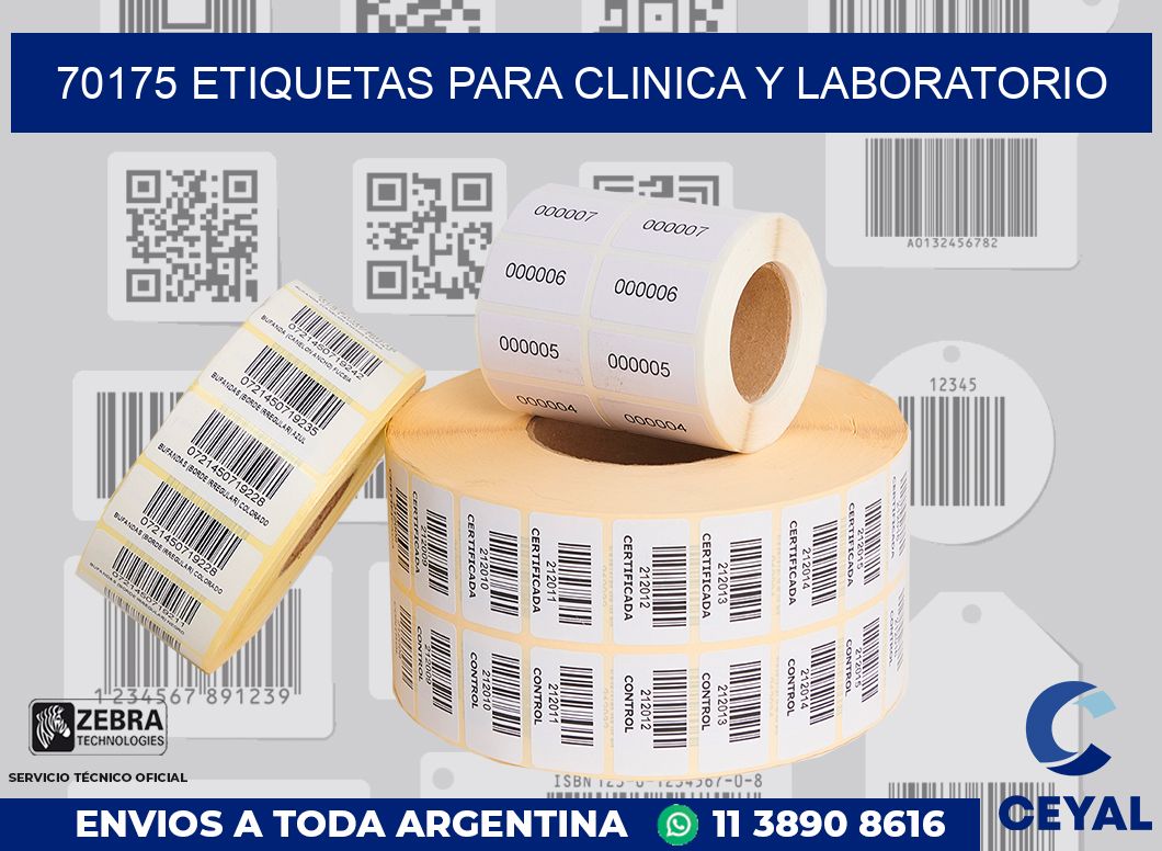 70175 ETIQUETAS PARA CLINICA Y LABORATORIO