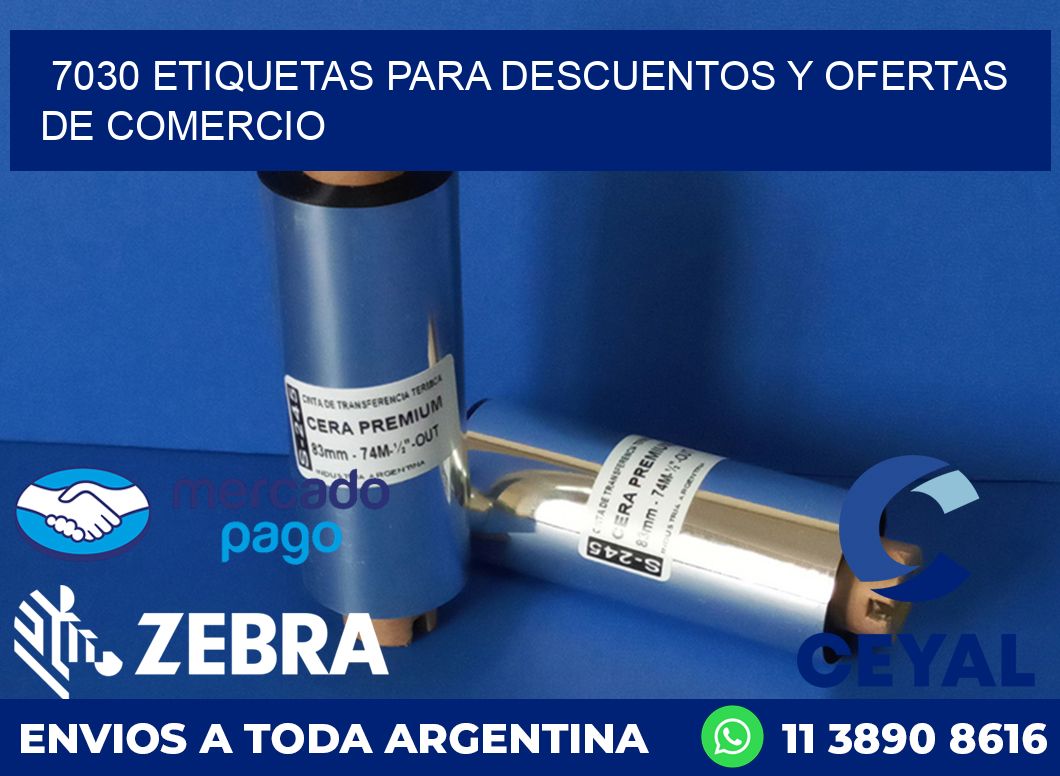 7030 ETIQUETAS PARA DESCUENTOS Y OFERTAS DE COMERCIO