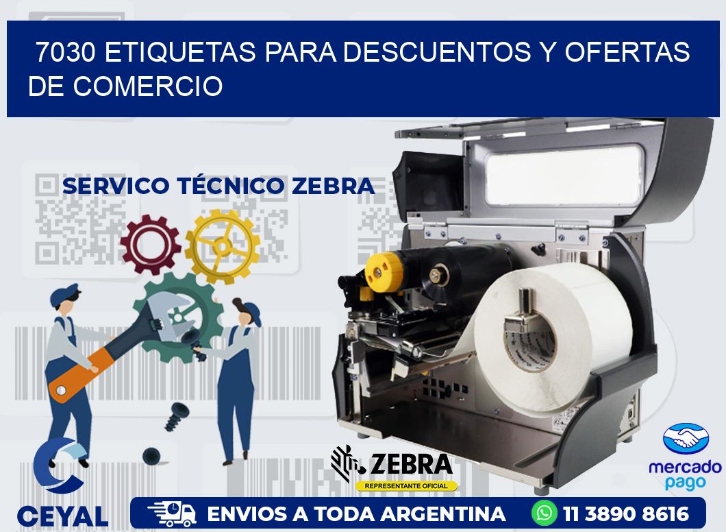 7030 ETIQUETAS PARA DESCUENTOS Y OFERTAS DE COMERCIO