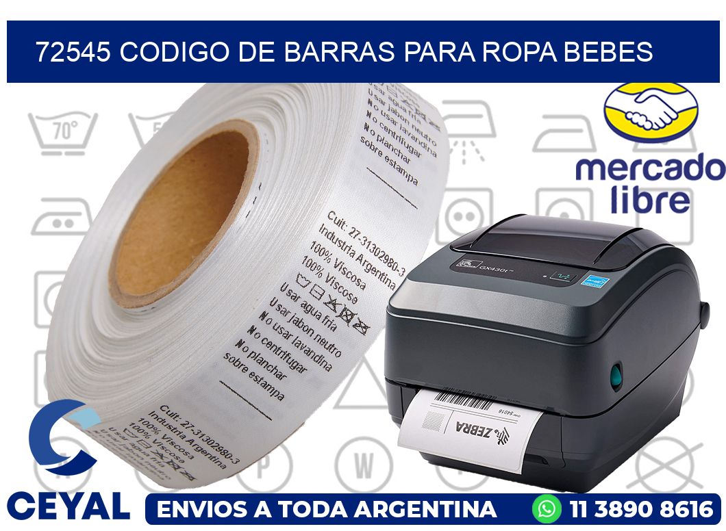 72545 CODIGO DE BARRAS PARA ROPA BEBES