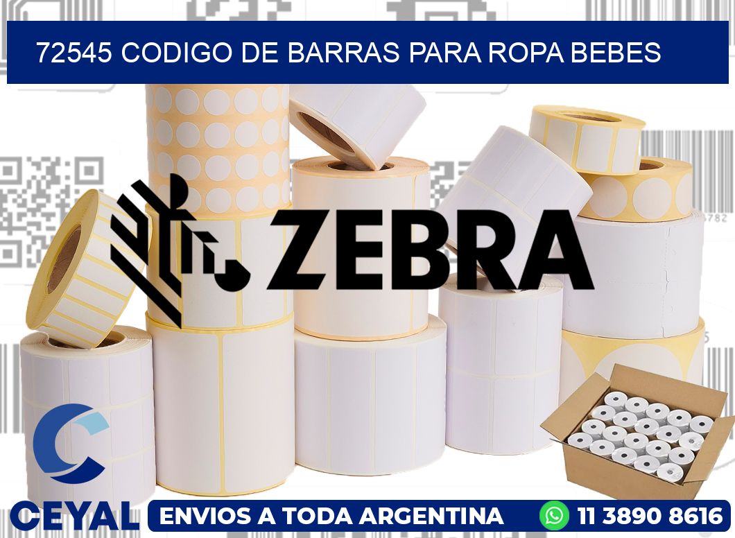 72545 CODIGO DE BARRAS PARA ROPA BEBES
