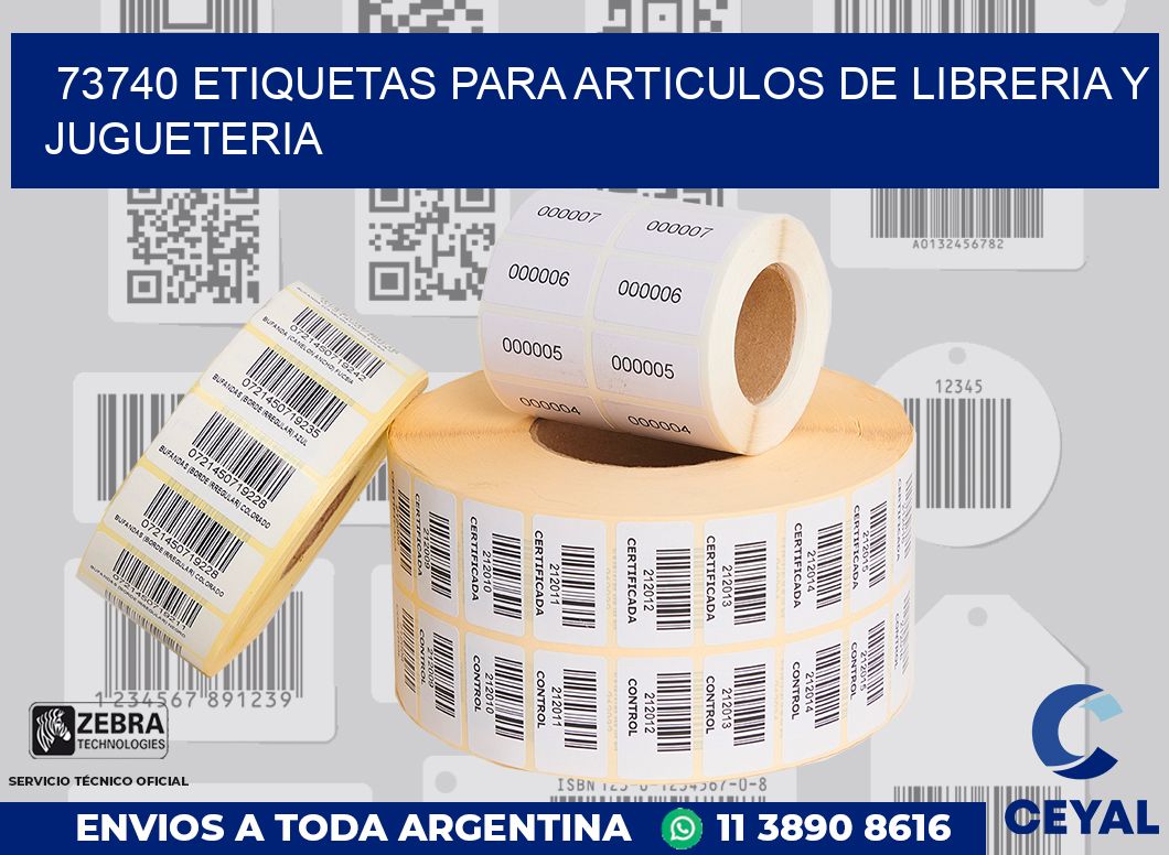 73740 ETIQUETAS PARA ARTICULOS DE LIBRERIA Y JUGUETERIA