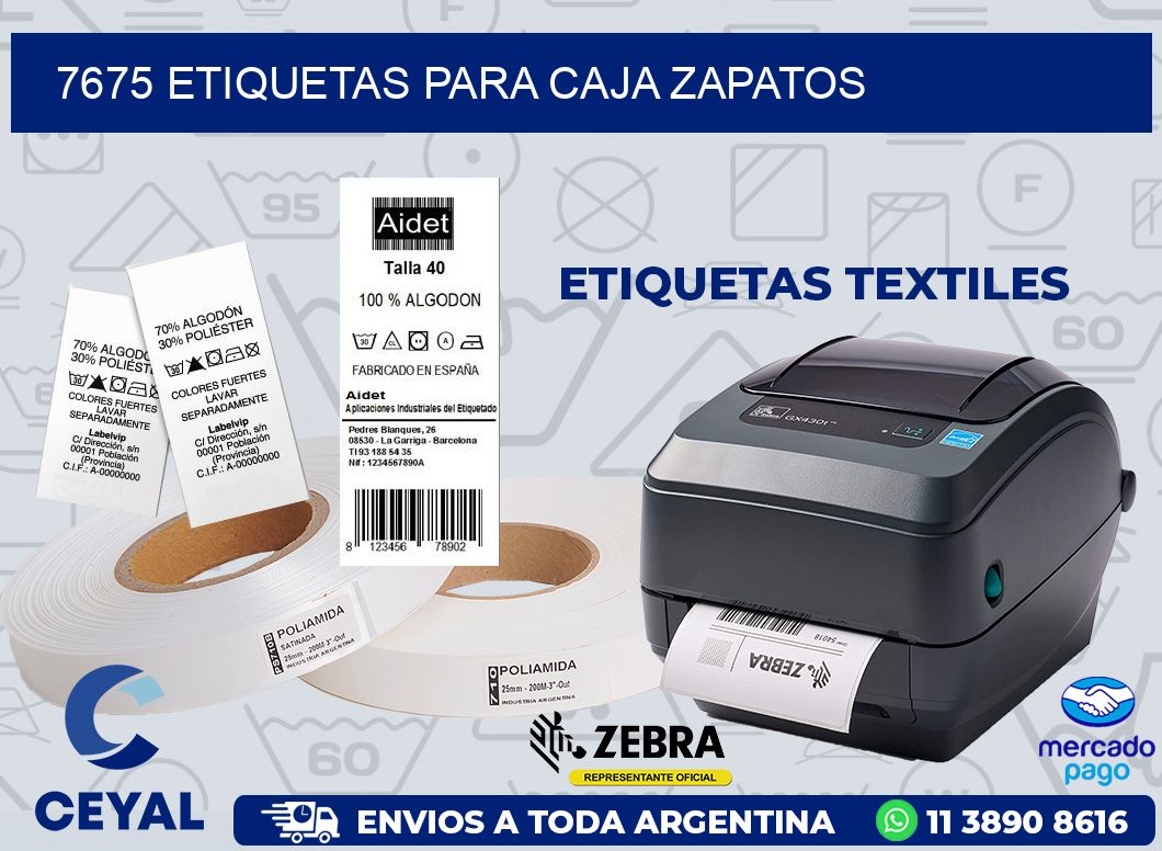 7675 ETIQUETAS PARA CAJA ZAPATOS