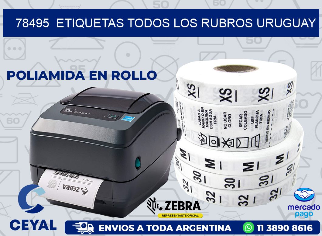 78495 ETIQUETAS TODOS LOS RUBROS URUGUAY