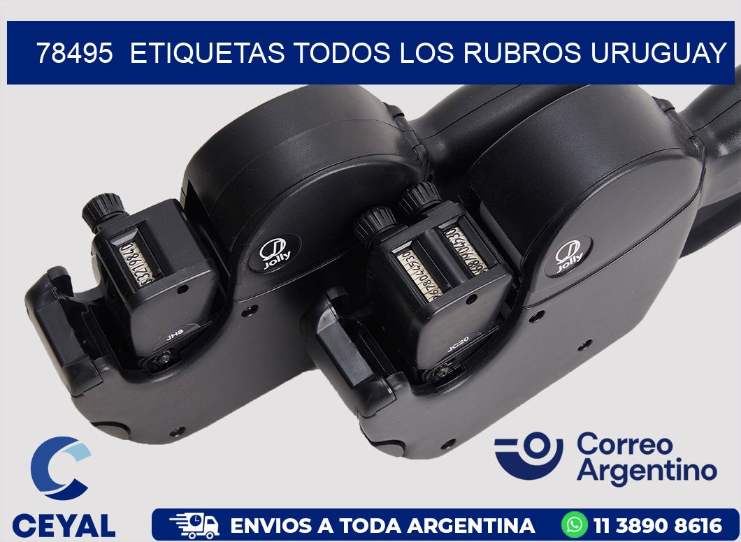 78495 ETIQUETAS TODOS LOS RUBROS URUGUAY