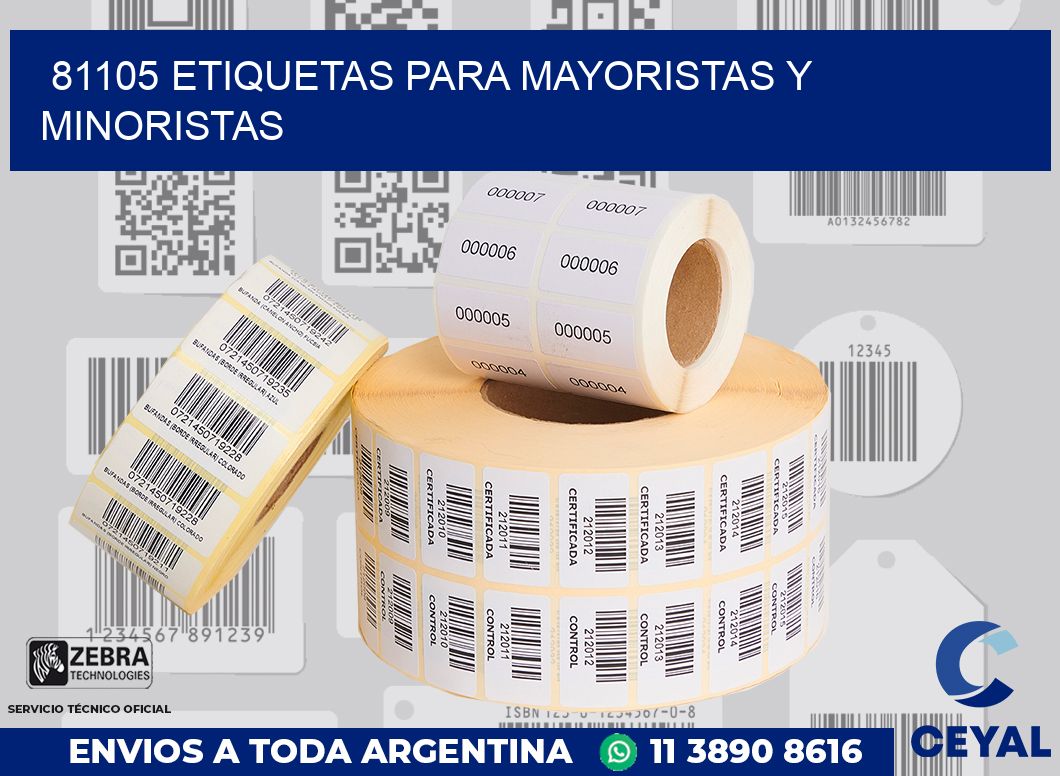 81105 ETIQUETAS PARA MAYORISTAS Y MINORISTAS