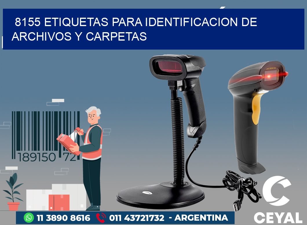 8155 ETIQUETAS PARA IDENTIFICACION DE ARCHIVOS Y CARPETAS