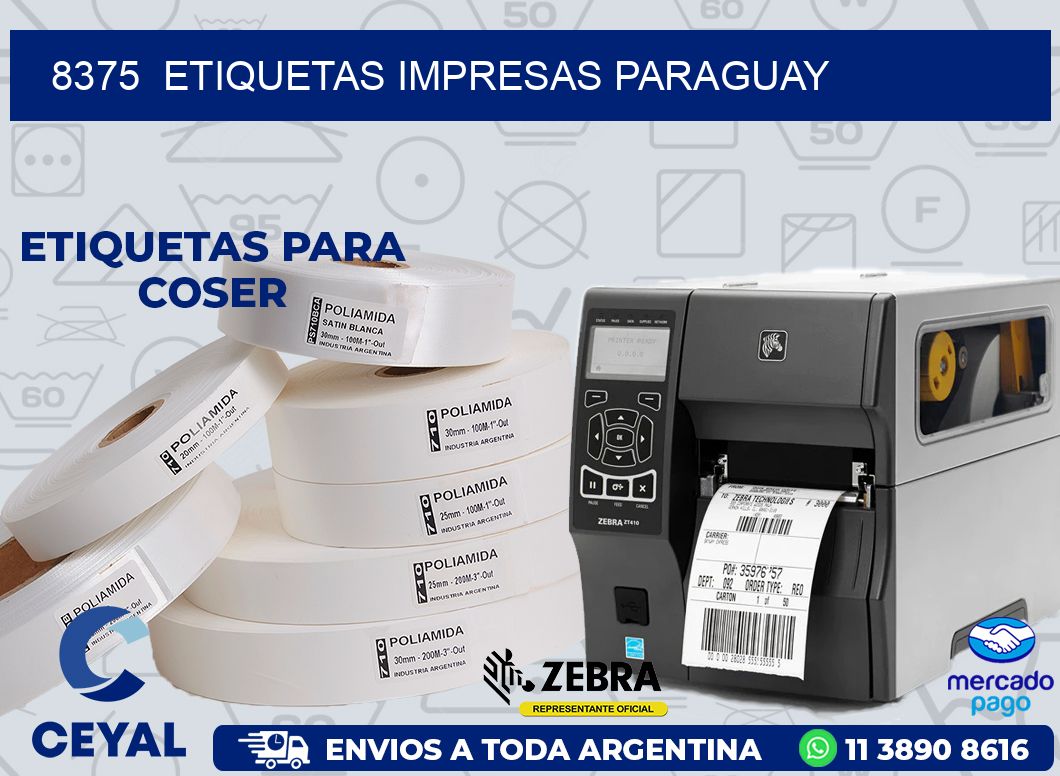 8375  ETIQUETAS IMPRESAS PARAGUAY