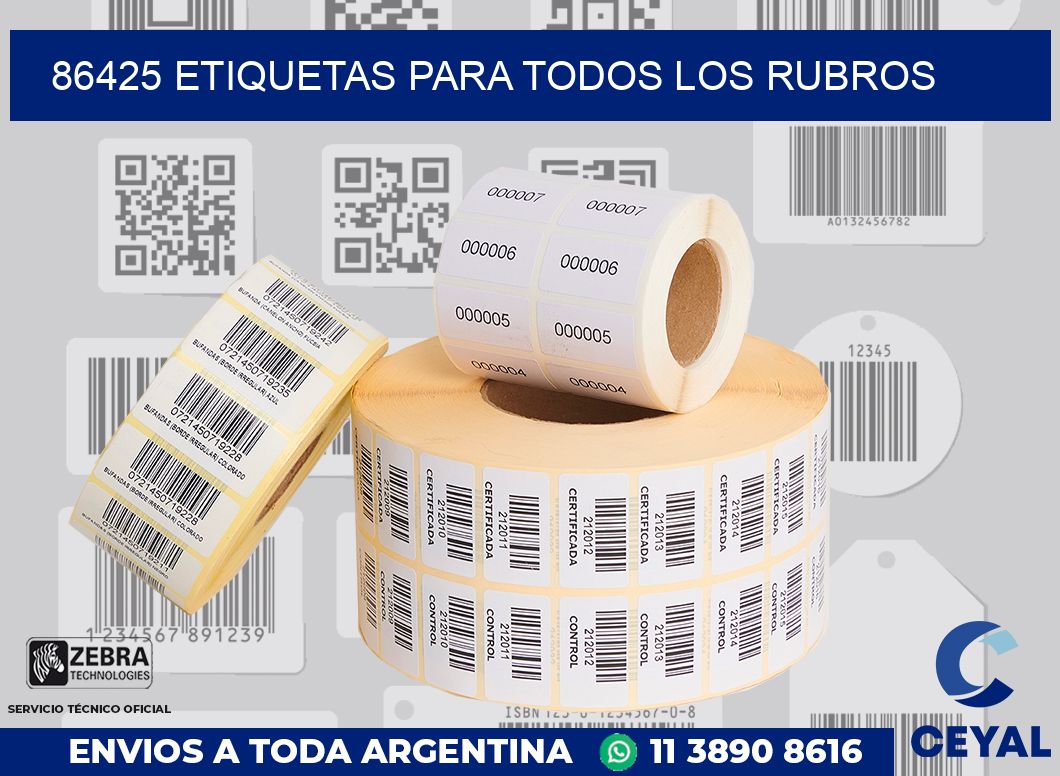 86425 ETIQUETAS PARA TODOS LOS RUBROS