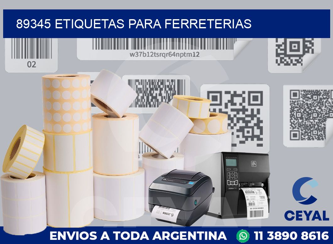 89345 ETIQUETAS PARA FERRETERIAS