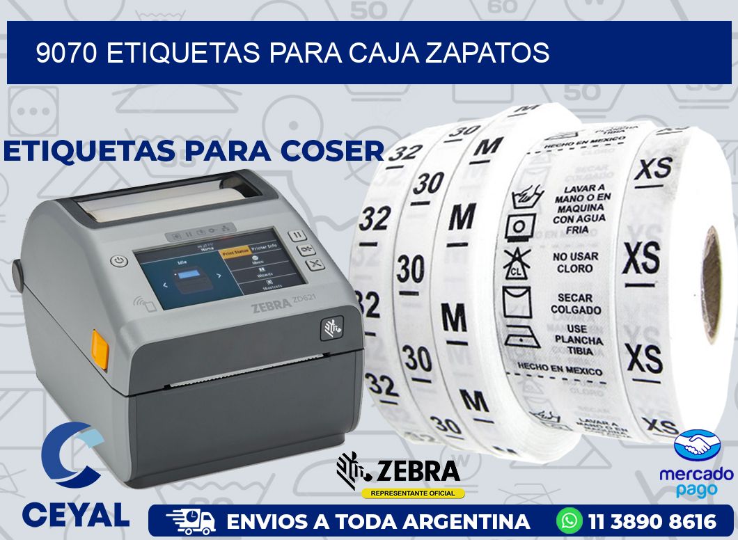 9070 ETIQUETAS PARA CAJA ZAPATOS