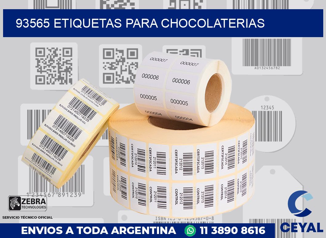 93565 ETIQUETAS PARA CHOCOLATERIAS