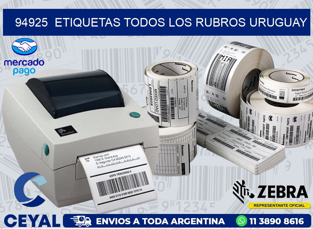 94925  ETIQUETAS TODOS LOS RUBROS URUGUAY