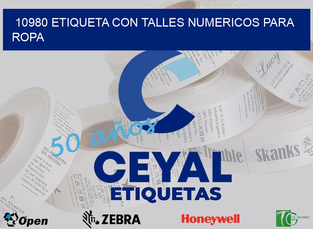 10980 ETIQUETA CON TALLES NUMERICOS PARA ROPA