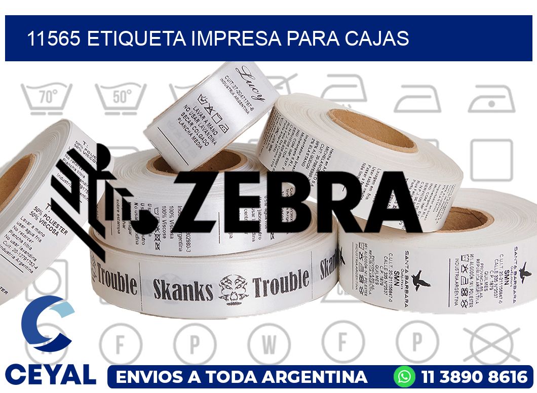 11565 ETIQUETA IMPRESA PARA CAJAS