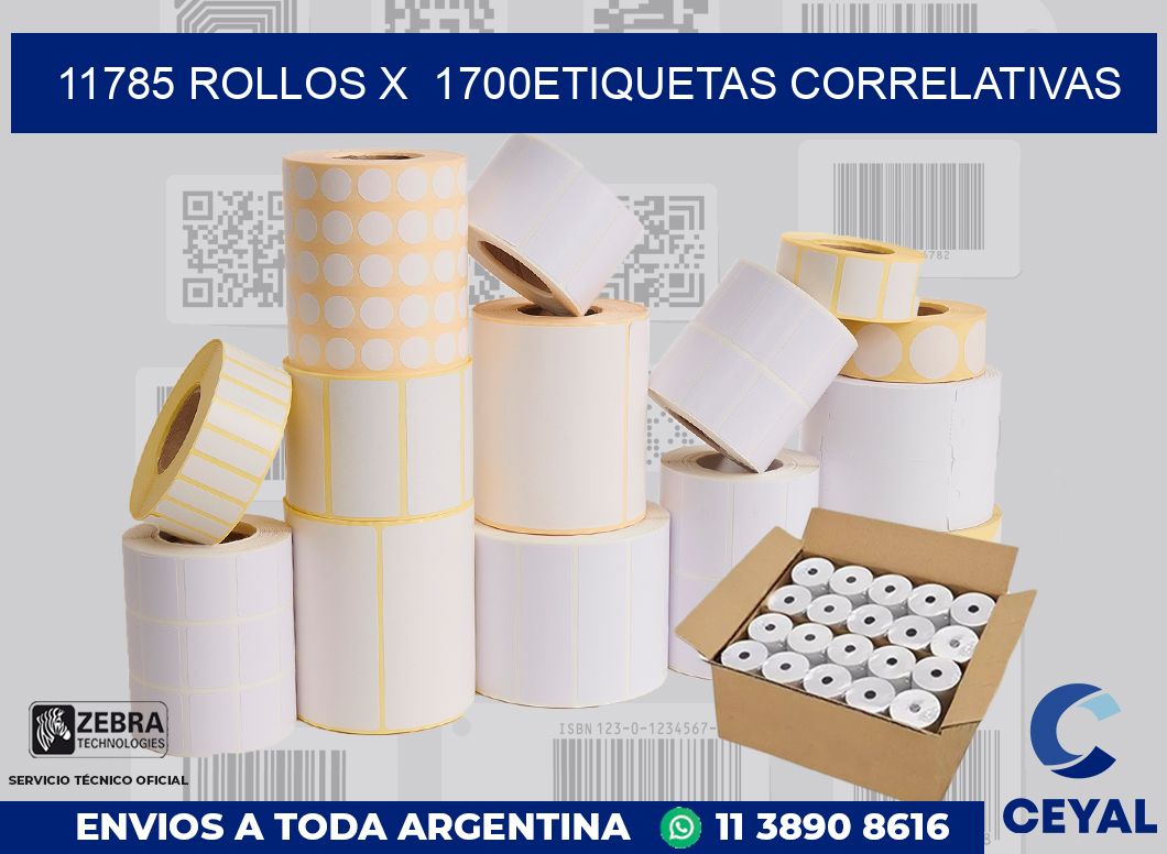 11785 Rollos x  1700etiquetas correlativas