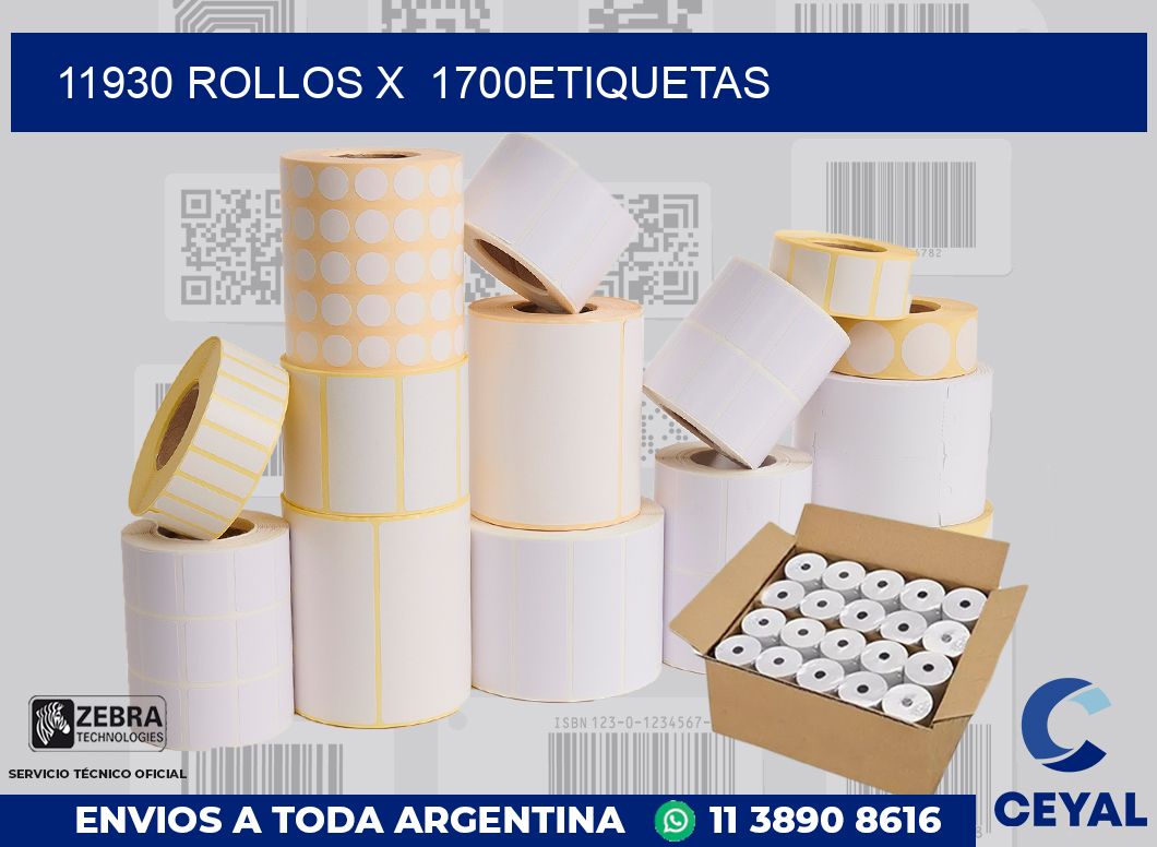 11930 Rollos x  1700etiquetas