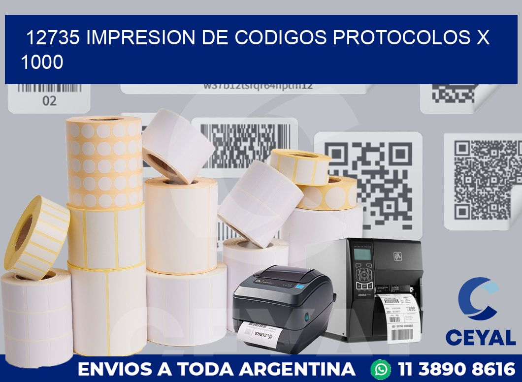 12735 impresion de codigos protocolos x 1000