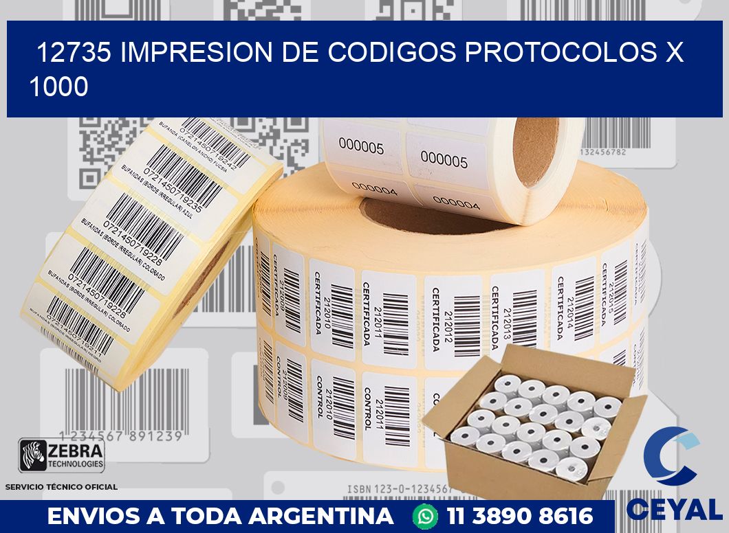 12735 impresion de codigos protocolos x 1000