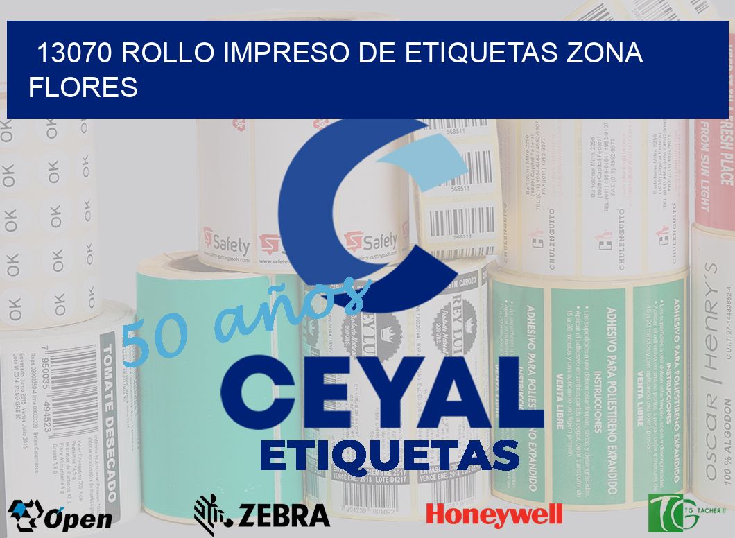 13070 ROLLO IMPRESO DE ETIQUETAS ZONA FLORES