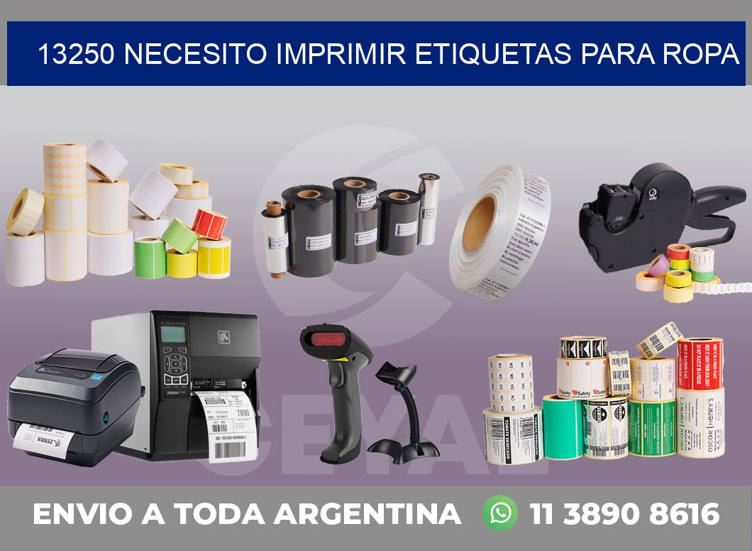 13250 NECESITO IMPRIMIR ETIQUETAS PARA ROPA