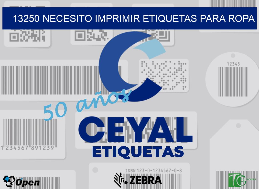 13250 NECESITO IMPRIMIR ETIQUETAS PARA ROPA
