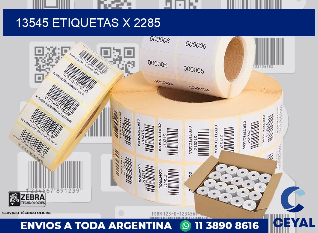 13545 Etiquetas x 2285