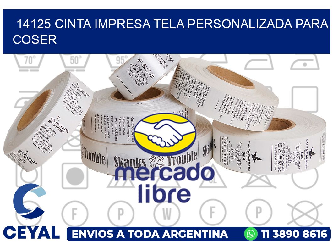 14125 CINTA IMPRESA TELA PERSONALIZADA PARA COSER