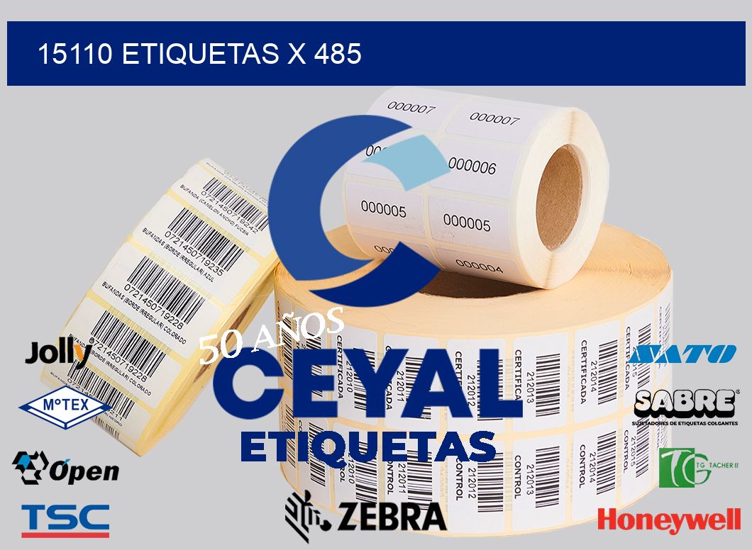 15110 Etiquetas x 485