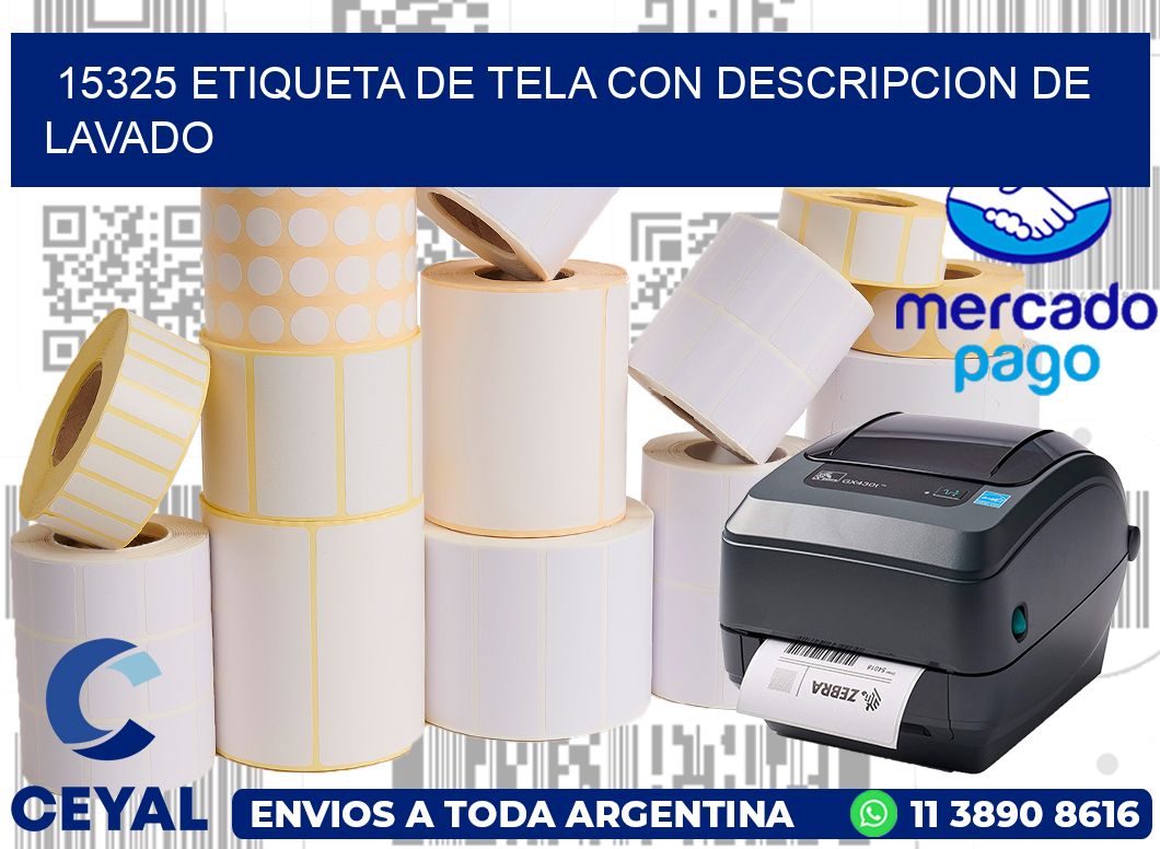 15325 ETIQUETA DE TELA CON DESCRIPCION DE LAVADO