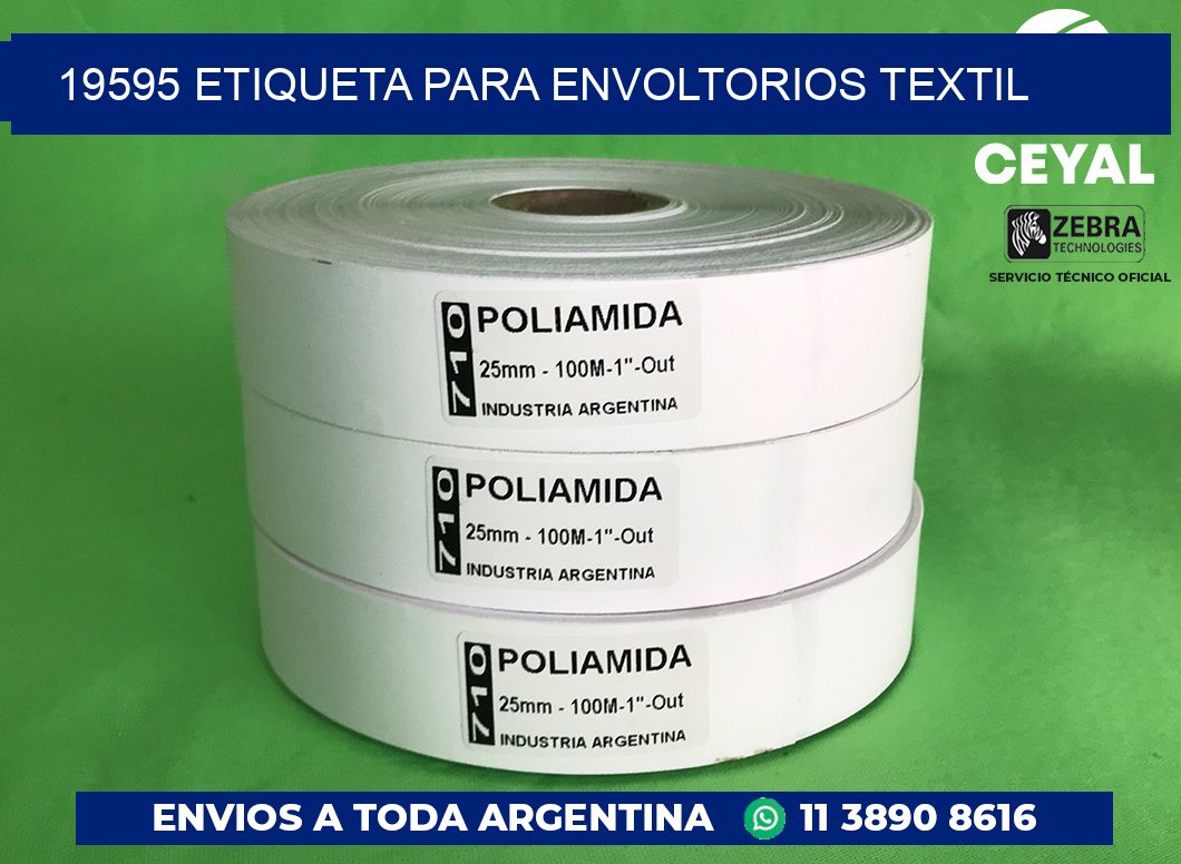 19595 ETIQUETA PARA ENVOLTORIOS TEXTIL