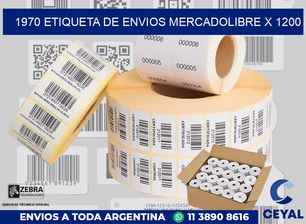 1970 etiqueta de envios mercadolibre x 1200