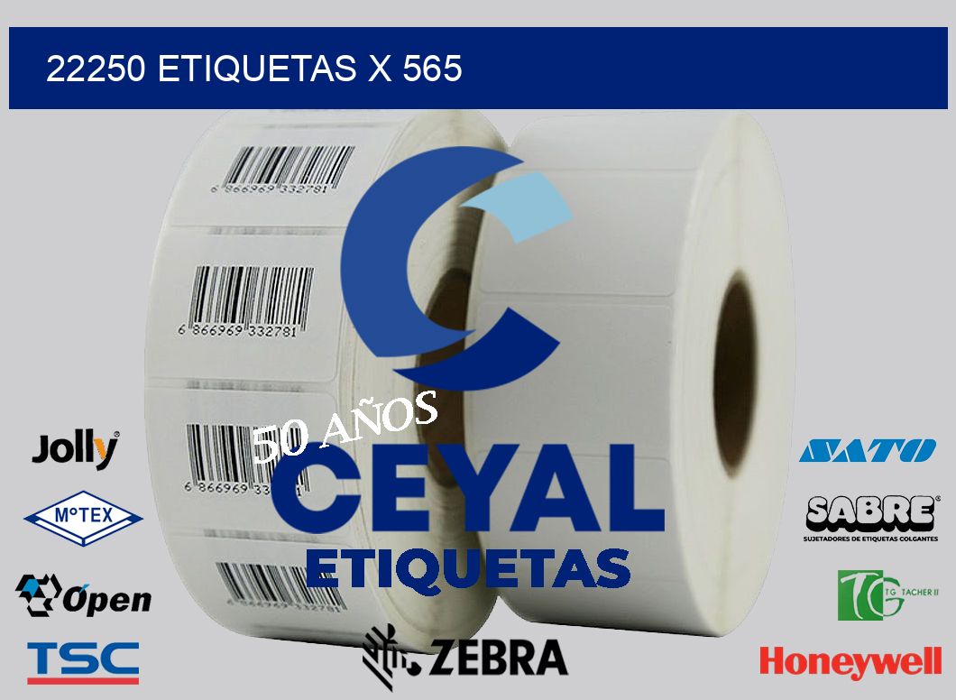 22250 Etiquetas x 565