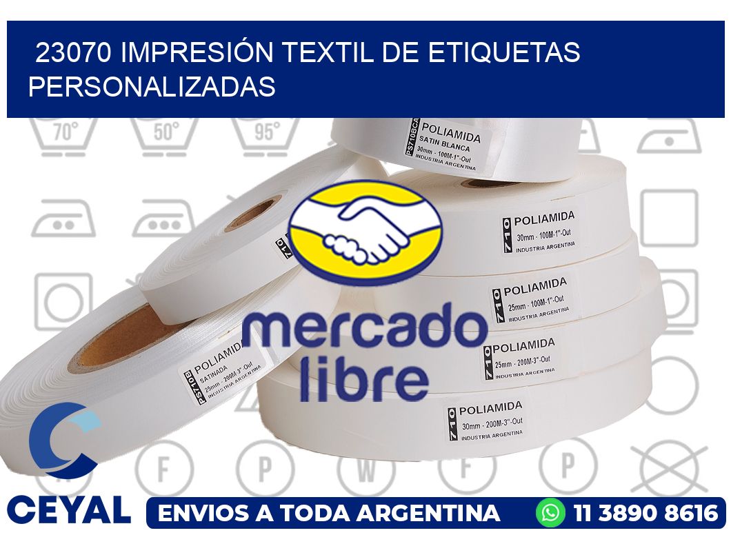23070 IMPRESIÓN TEXTIL DE ETIQUETAS PERSONALIZADAS