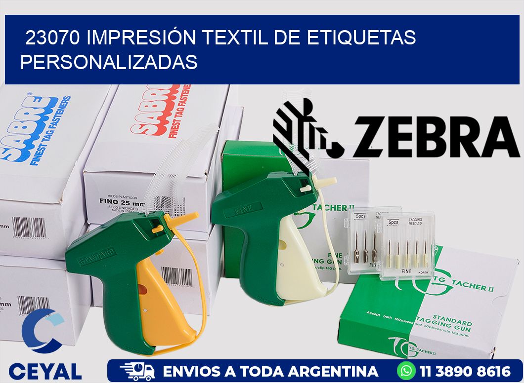 23070 IMPRESIÓN TEXTIL DE ETIQUETAS PERSONALIZADAS