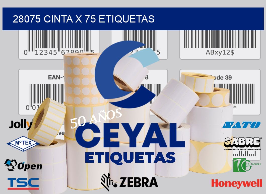 28075 cinta x 75 etiquetas
