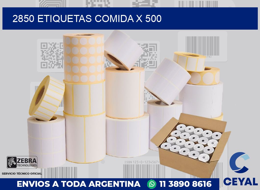 2850 etiquetas comida x 500